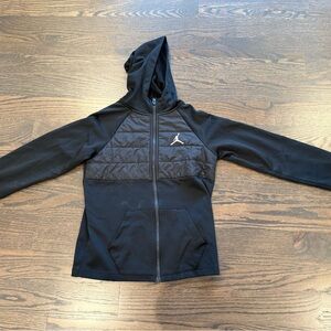 Jordan Kids Black Hooded Puffer Jacket